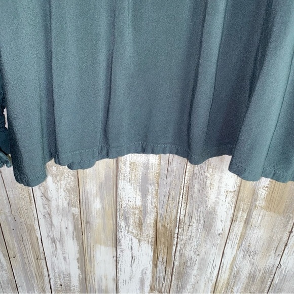 Jodifl Blue/Green Eyelet Long Sleeve Blouse - Picture 3 of 4